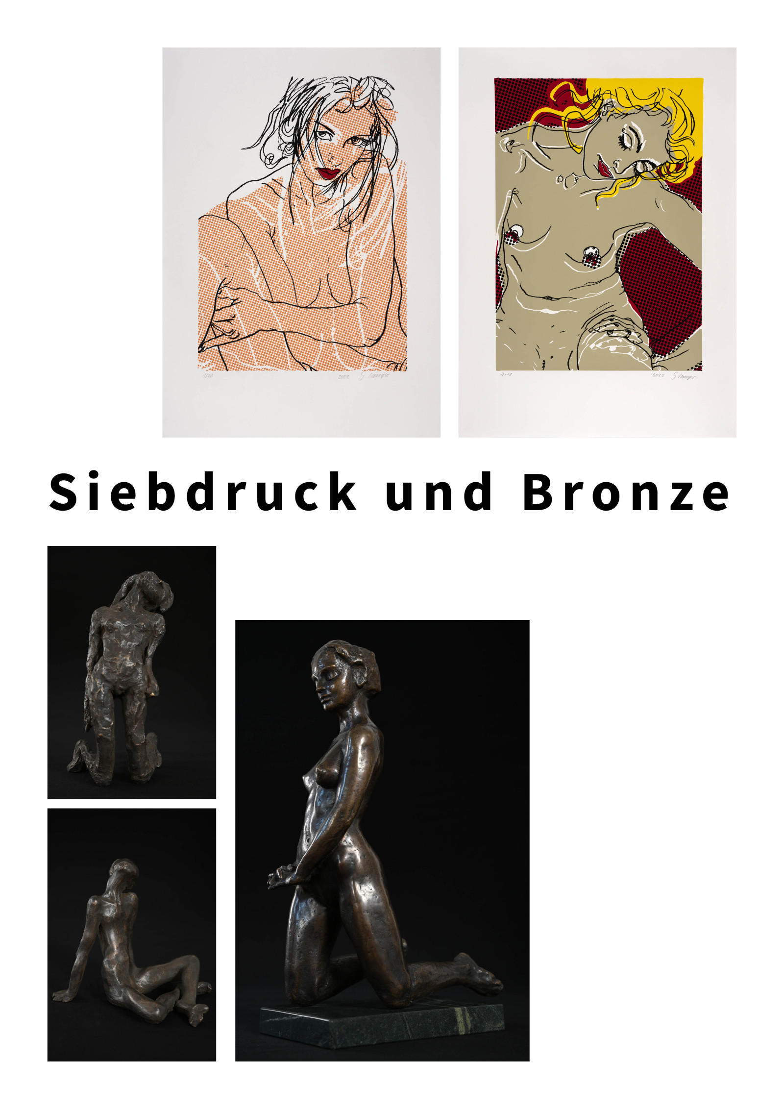 Siebdruck und Bronze